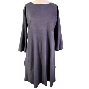 Hamptonite Navy Blue Suede Dress Size Medium New with Tags